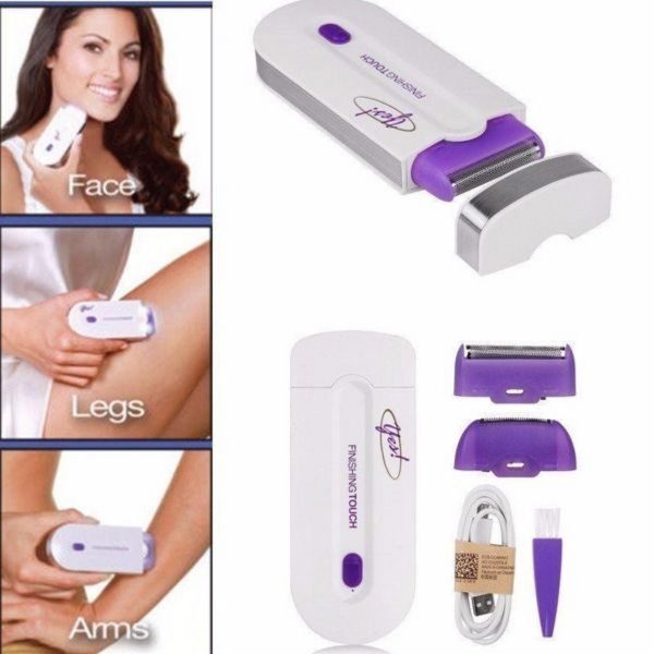 Finishing Touch Yes Hair Remover Rechargeable Painless Facial & Body Hair Removal Device