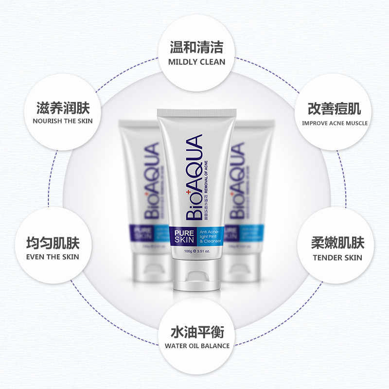 BIOAQUA Skin Care Removal of Acne Cleanser