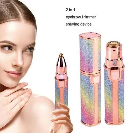 2 In 1 Rechargeable Flawless Eyebrow Hair Remover & Facial Hair Trimmer